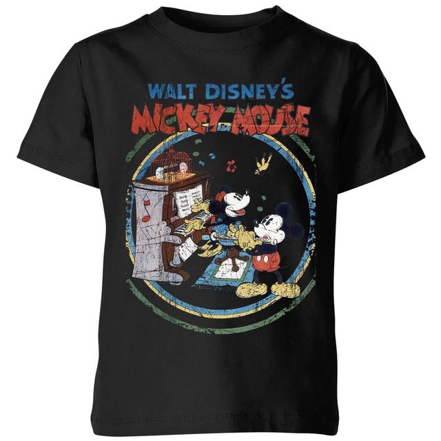 T-Shirt Disney Affiche Vintage Piano - Noir on Productcaster.