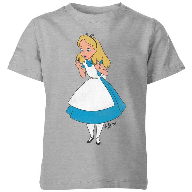 T-Shirt Disney Alice nel Paese delle Meraviglie Surprised Alice - Grigio - Bambini - 7-8 Anni on Productcaster.