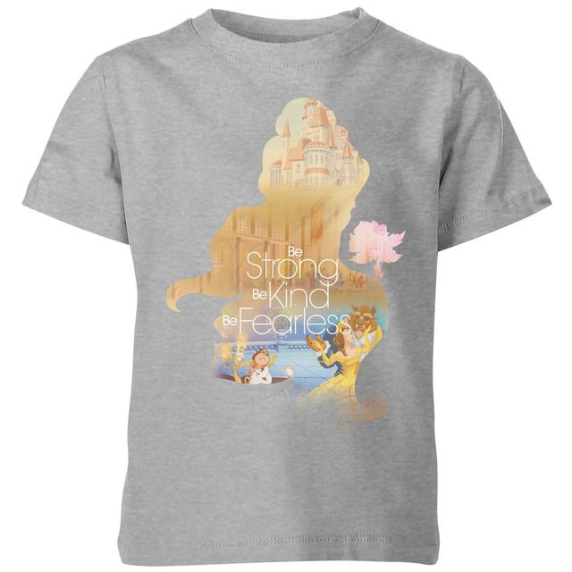 Disney Princess Filled Silhouette Belle Kinder T-Shirt - Grau - 9-10 Jahre on Productcaster.