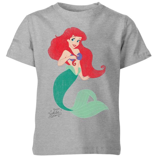 Disney The Little Mermaid Princess Ariel Classic Kids' T-Shirt - Grey - 5-6 Years on Productcaster.