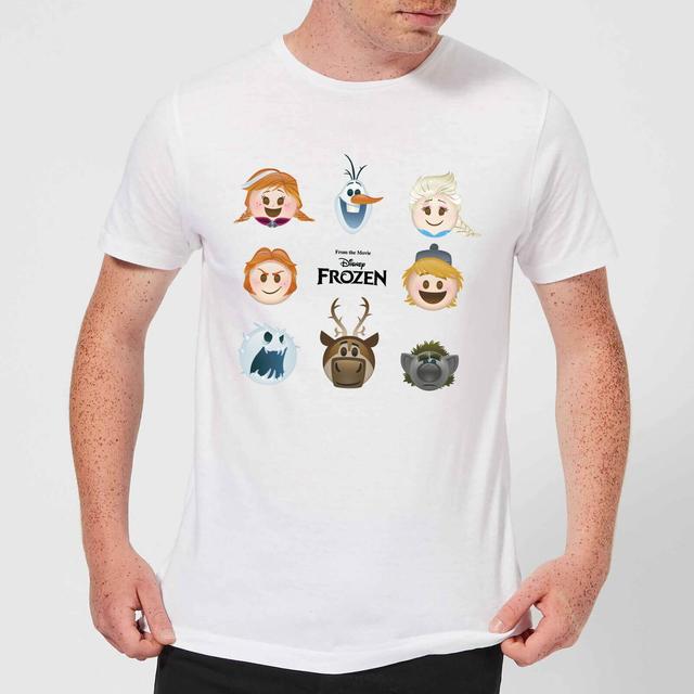 Die Eiskönigin Emoji Heads Herren T-Shirt - Weiß - XXL on Productcaster.