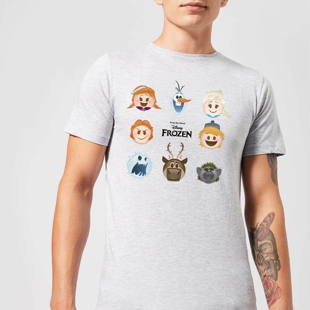 Die Eiskönigin Emoji Heads Herren T-Shirt - Grau - XXL on Productcaster.