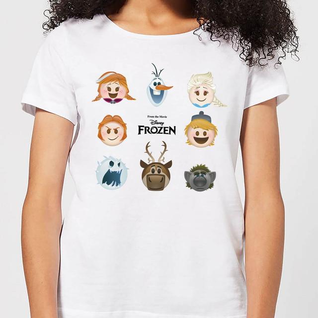 Camiseta Disney Frozen Personajes Emoji - Mujer - Blanco - S - Blanco on Productcaster.