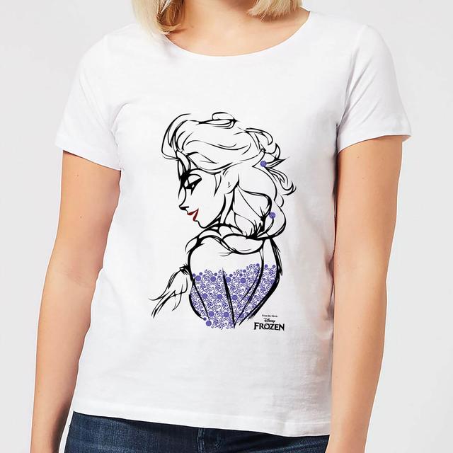 Camiseta Disney Frozen Elsa Sketch - Mujer - Blanco - L on Productcaster.