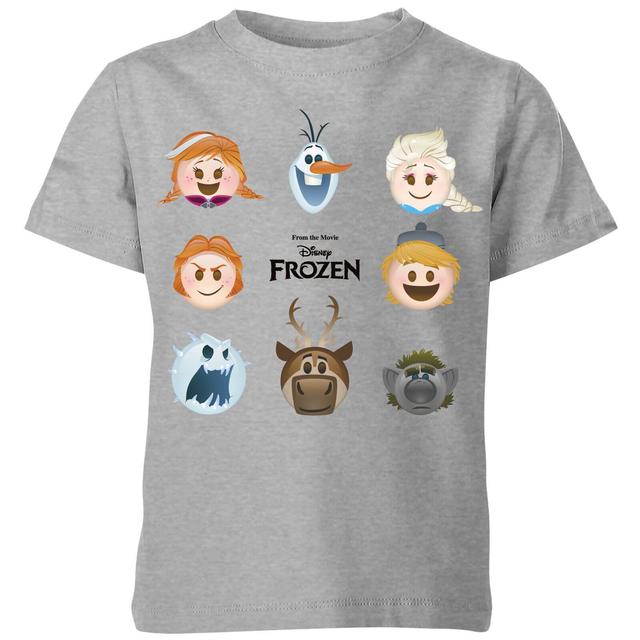 Camiseta Disney Frozen Personajes Emoji - Niño - Gris - 5-6 años on Productcaster.