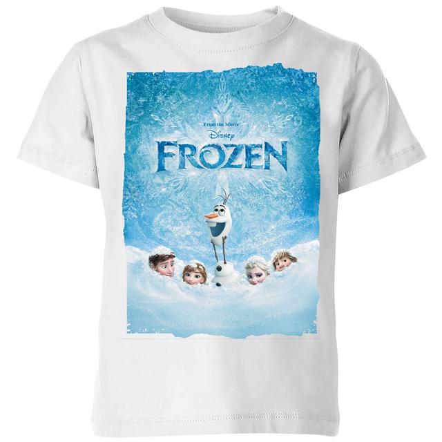 Die Eiskönigin Snow Poster Kinder T-Shirt - Weiß - 11-12 Jahre on Productcaster.