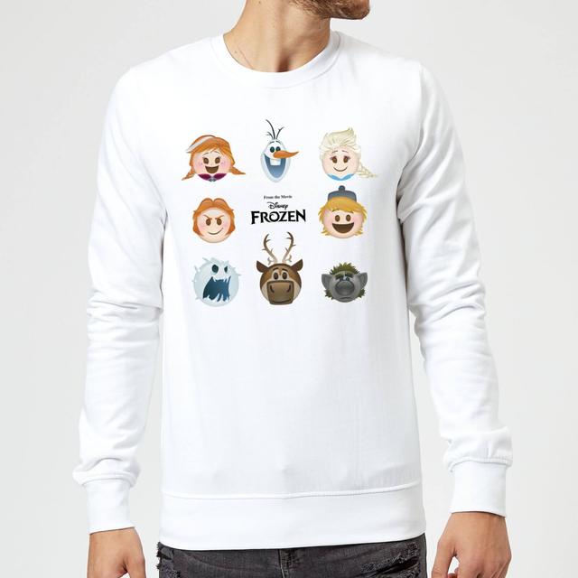 Sudadera Disney Frozen Personajes Emoji - Hombre - Blanco - L - Blanco on Productcaster.