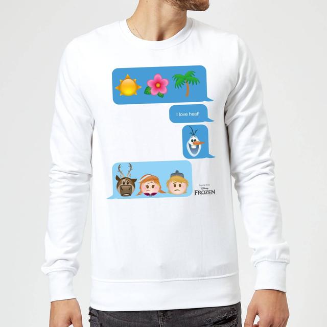 Disney Frozen I Love Heat Emoji Sweatshirt - White - M - Vit on Productcaster.