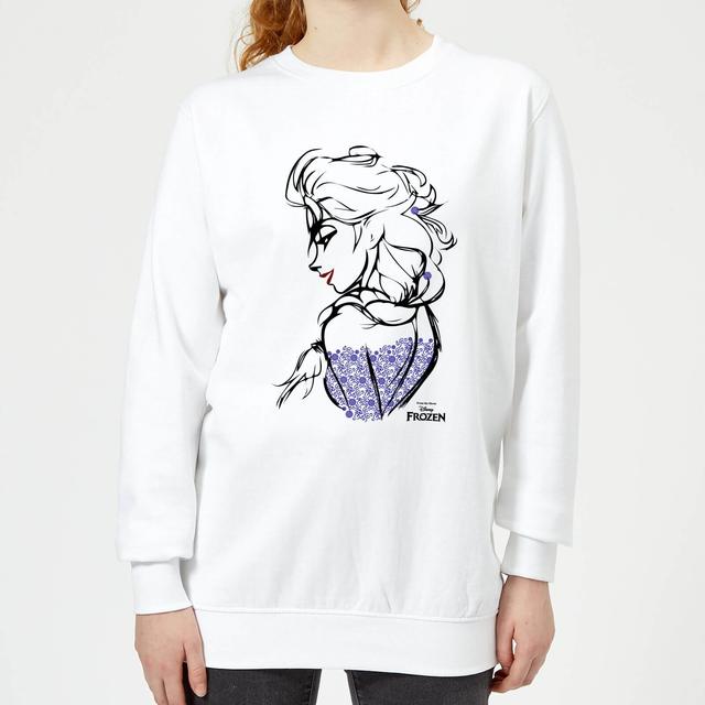 Felpa Disney Frozen Elsa Sketch - Bianco - Donna - S on Productcaster.