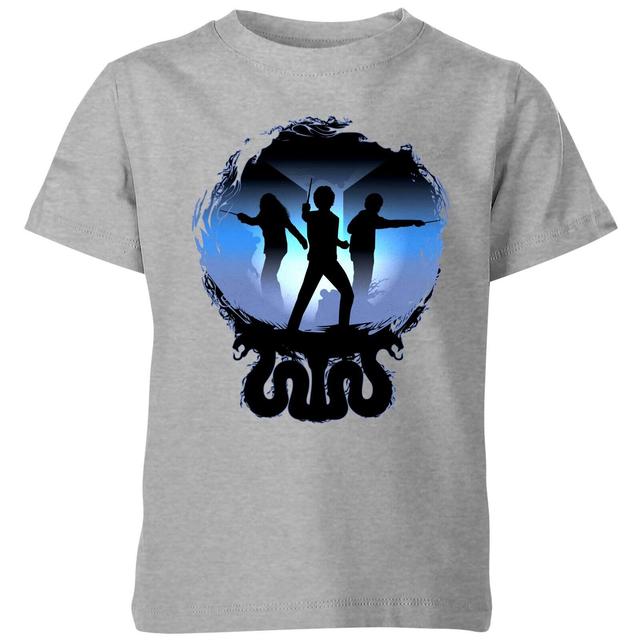 Harry Potter Silhouette Attack Kinder T-Shirt - Grau - 3-4 Jahre on Productcaster.