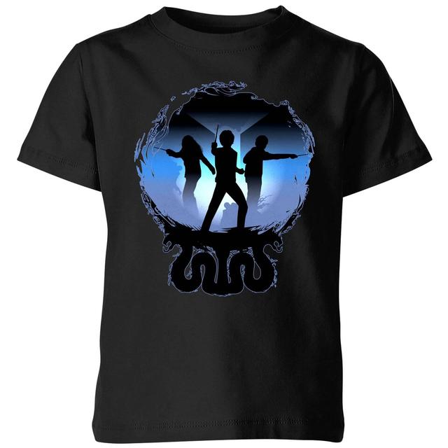 Harry Potter Silhouette Attack Kinder T-Shirt - Schwarz - 7-8 Jahre on Productcaster.