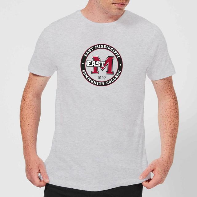 East Mississippi Community College Seal Men's T-Shirt - Grey - M on Productcaster.