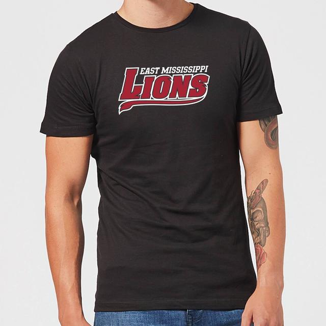 East Mississippi Community College Lions Script Logo Men's T-Shirt - Black - XXL - Schwarz on Productcaster.