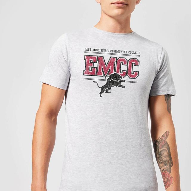 East Mississippi Community College Lions Distressed Men's T-Shirt - Grey - XXL on Productcaster.