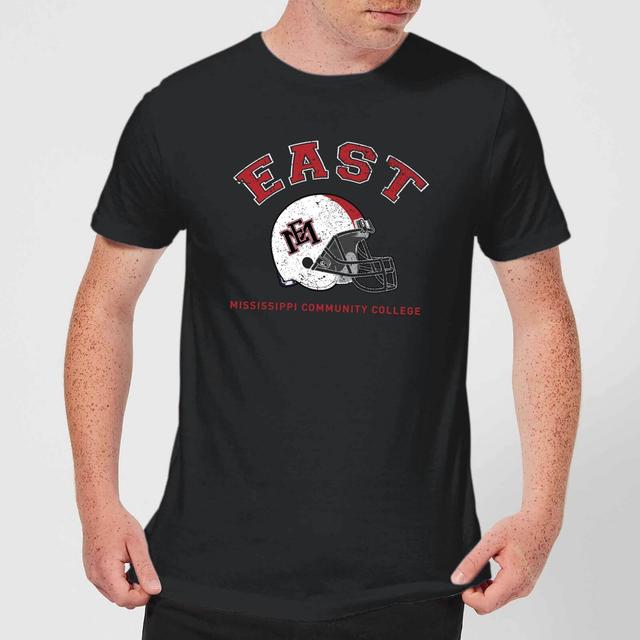 East Mississippi Community College Helmet Men's T-Shirt - Black - L on Productcaster.