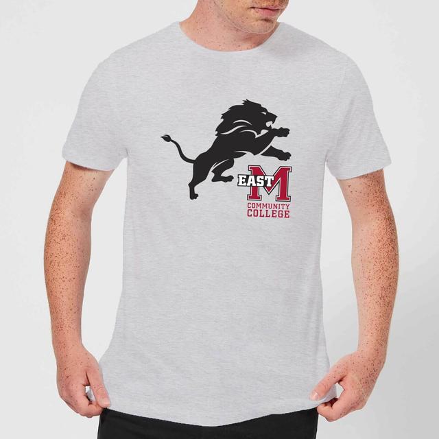 East Mississippi Community College Lion and Logo Men's T-Shirt - Grey - XXL - Grau on Productcaster.