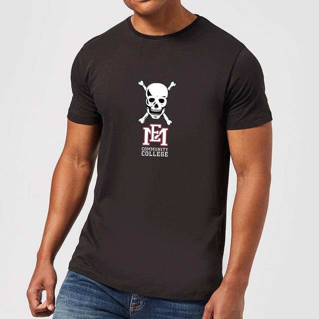 East Mississippi Community College Skull and Logo Men's T-Shirt - Black - M on Productcaster.