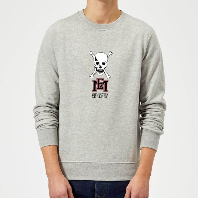 East Mississippi Community College Skull and Logo Sweatshirt - Grey - XL - Grey on Productcaster.