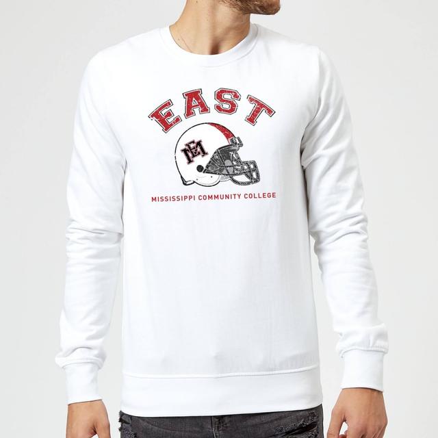 East Mississippi Community College Helmet Sweatshirt - White - S on Productcaster.