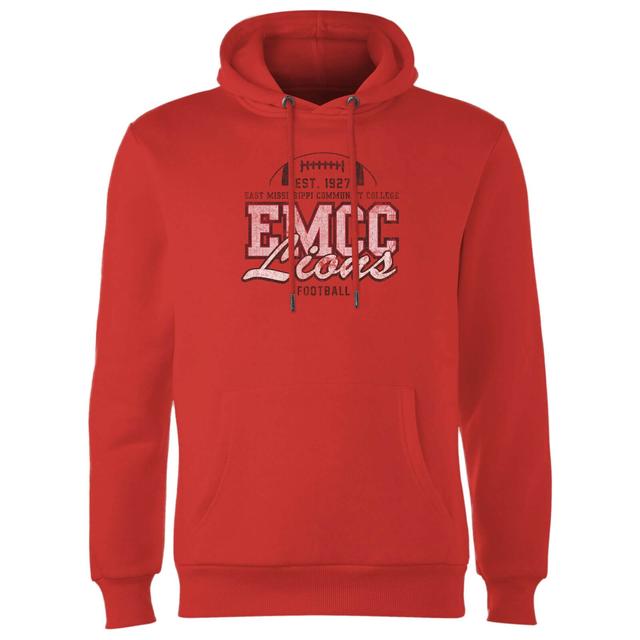 East Mississippi Community College Lions Distressed Hoodie - Red - XL - Red on Productcaster.