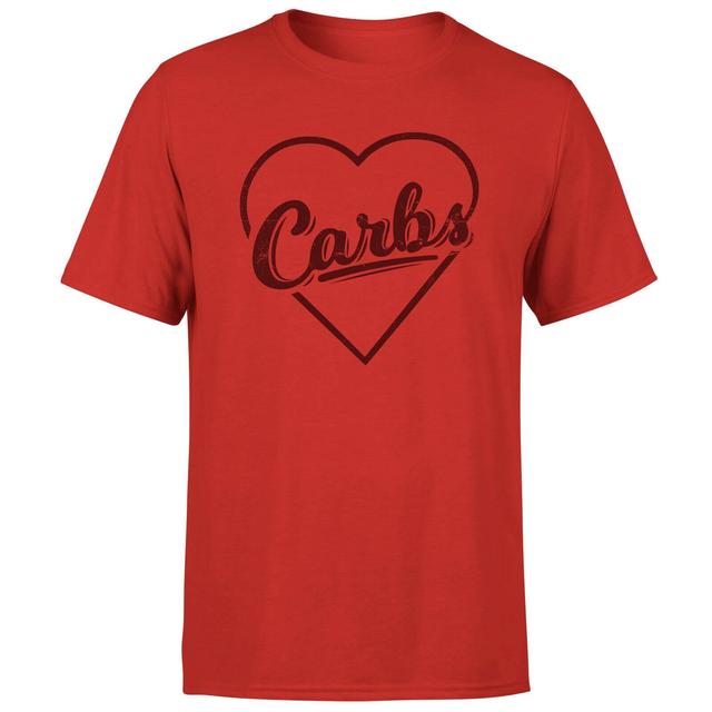 Love Carbs Men's T-Shirt - Red - L - Red on Productcaster.