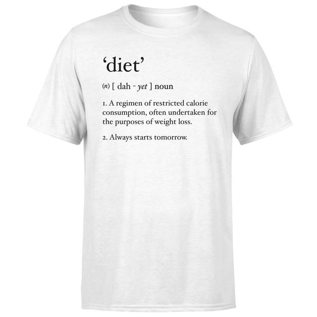 Dictionary Diet Herren T-Shirt – Weiß - XL - Weiß on Productcaster.