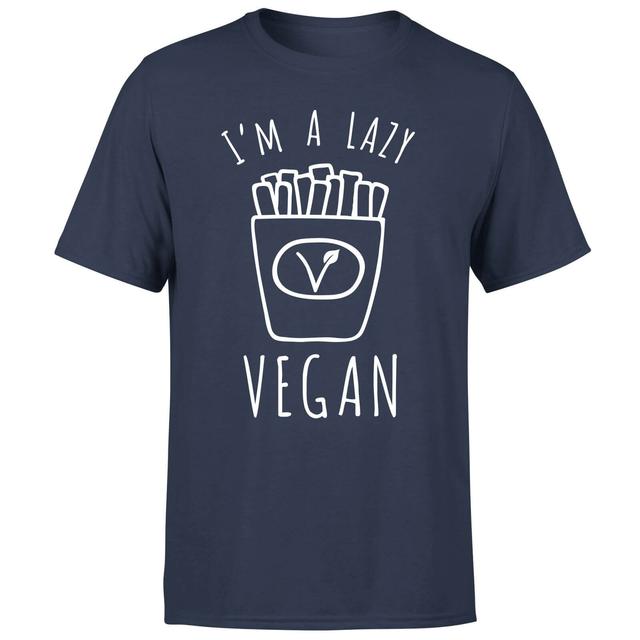 Lazy Vegan Herren T-Shirt – Marineblau - XL - Marineblau on Productcaster.