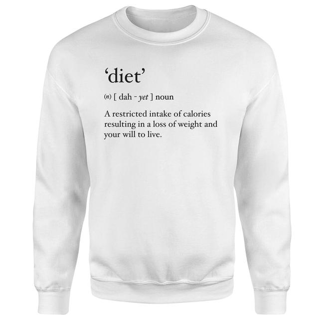 Dictionary Diet Sweatshirt - White - M - Weiß on Productcaster.