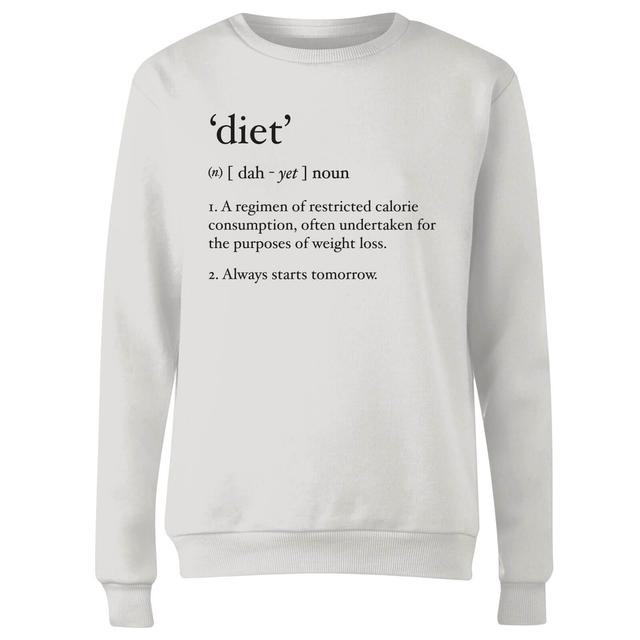 Dictionary Diet Women's Sweatshirt - White - S - White on Productcaster.