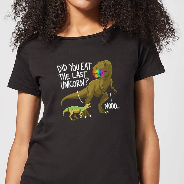 Dinosaur Unicorn Women's T-Shirt - Black - M on Productcaster.