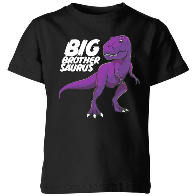 Im A Big Brothersaurus Kids' T-Shirt - Black - 3-4 Jahre on Productcaster.