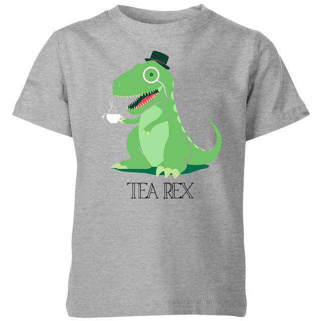 Tea Rex Kids' T-Shirt - Grey - 7-8 Jahre - Grau on Productcaster.