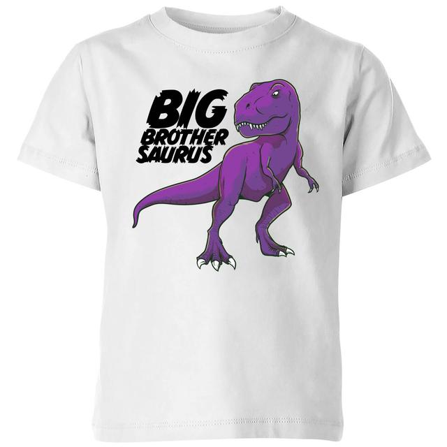 Im A Big Brothersaurus Kids' T-Shirt - White - 3-4 Jahre - Weiß on Productcaster.