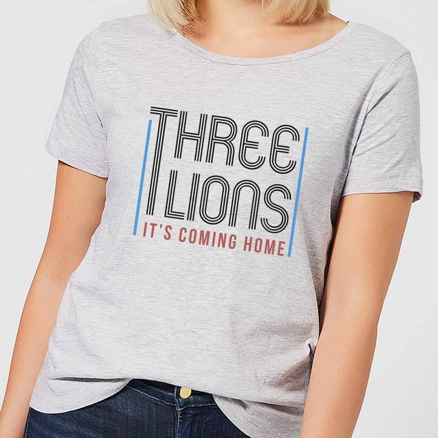 Three Lions It's Coming Home Women's T-Shirt - Grey - 3XL - Grau on Productcaster.