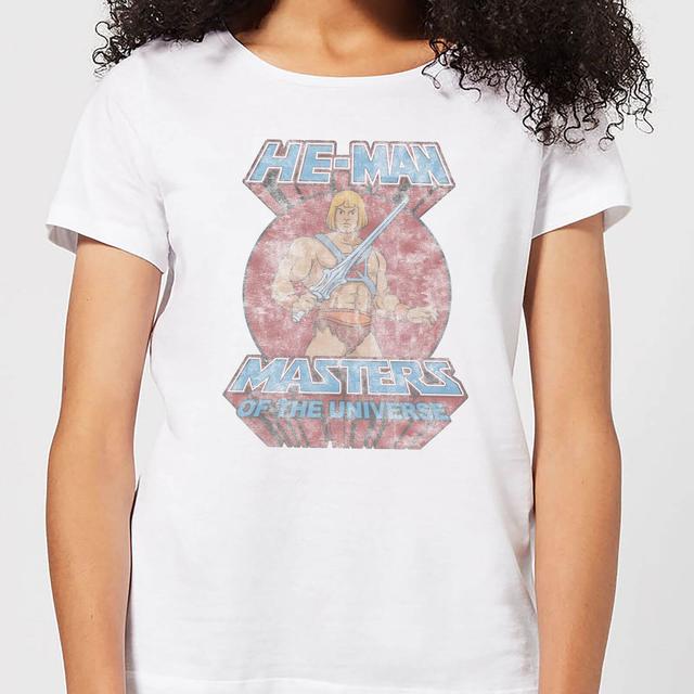 He-Man Faded Women's T-Shirt - White - S - Weiß on Productcaster.