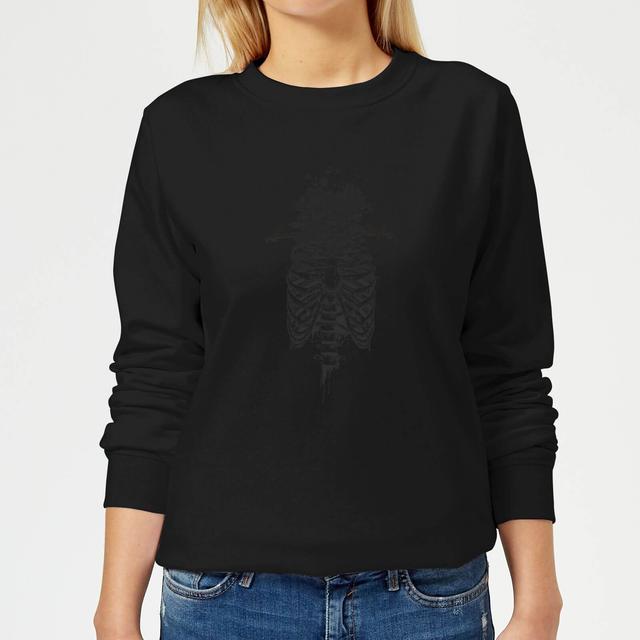 Skulls And Flowers Women's Sweatshirt - Black - XS - Schwarz on Productcaster.