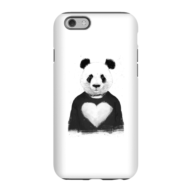 Balazs Solti Panda Love Phone Case for iPhone and Android - iPhone 6S - Tough Hülle Matt on Productcaster.