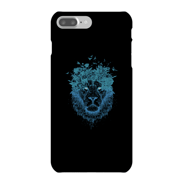 Balazs Solti Lion And Butterflies Phone Case for iPhone and Android - iPhone 7 Plus - Snap Hülle Glänzend on Productcaster.