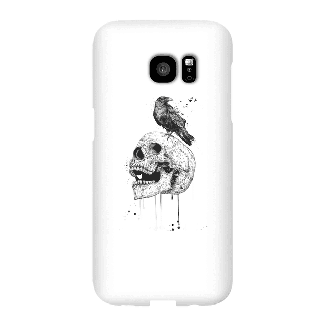 Balazs Solti Skull And Crow Phone Case for iPhone and Android - Samsung S7 Edge - Snap Case - Matte on Productcaster.