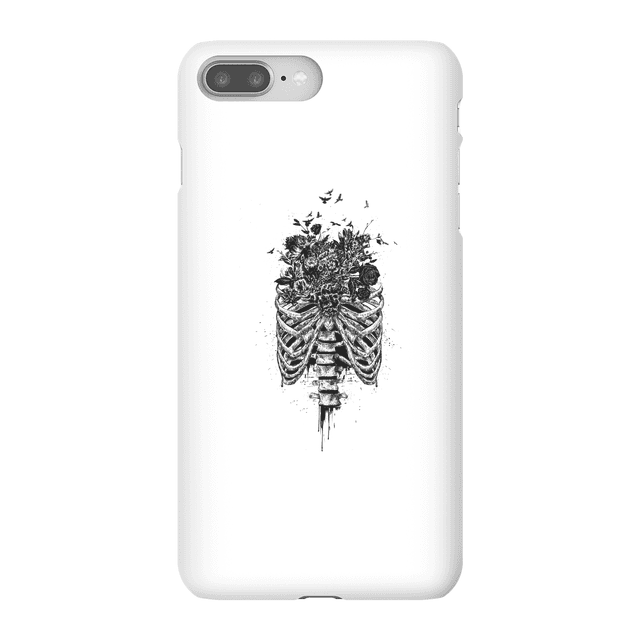 Balazs Solti Ribcage And Flowers Phone Case for iPhone and Android - iPhone 8 Plus - Snap Hülle Matt on Productcaster.