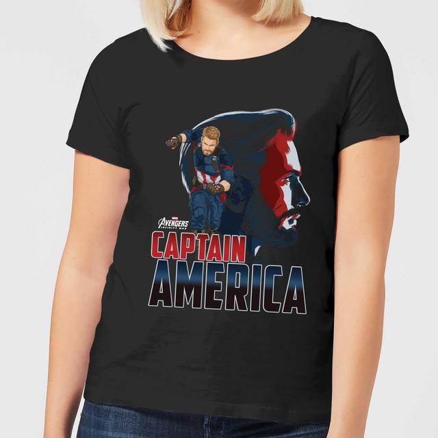 Camiseta Marvel Vengadores Capitán América - Mujer - Negro - XXL on Productcaster.