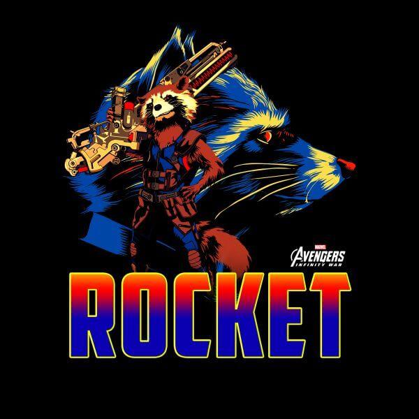 Camiseta Marvel Vengadores Rocket - Mujer - Negro - 3XL on Productcaster.