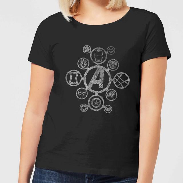 Camiseta Marvel Vengadores Iconos Metal - Mujer - Negro - M on Productcaster.