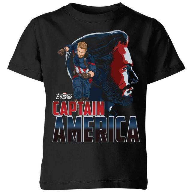 Camiseta Marvel Vengadores Capitán América - Niño - Negro - 3-4 años on Productcaster.