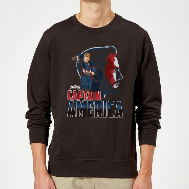 Sudadera Marvel Vengadores Capitán América - Hombre - Negro - M on Productcaster.