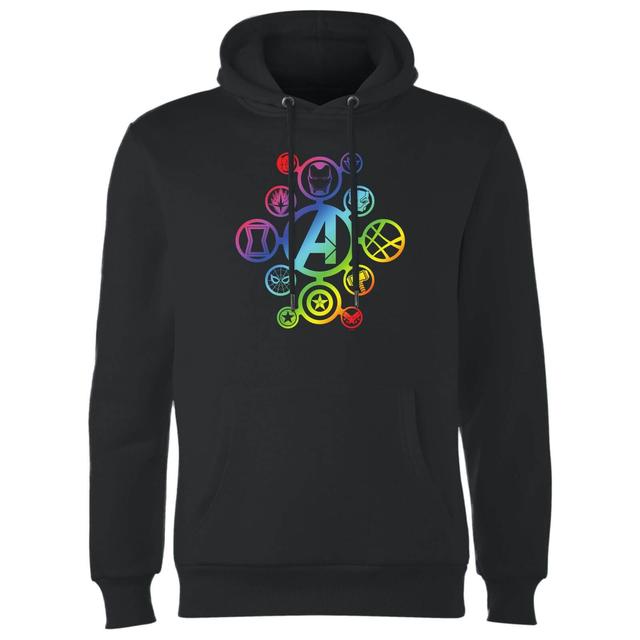 Avengers Rainbow Icon Hoodie - Schwarz - S on Productcaster.