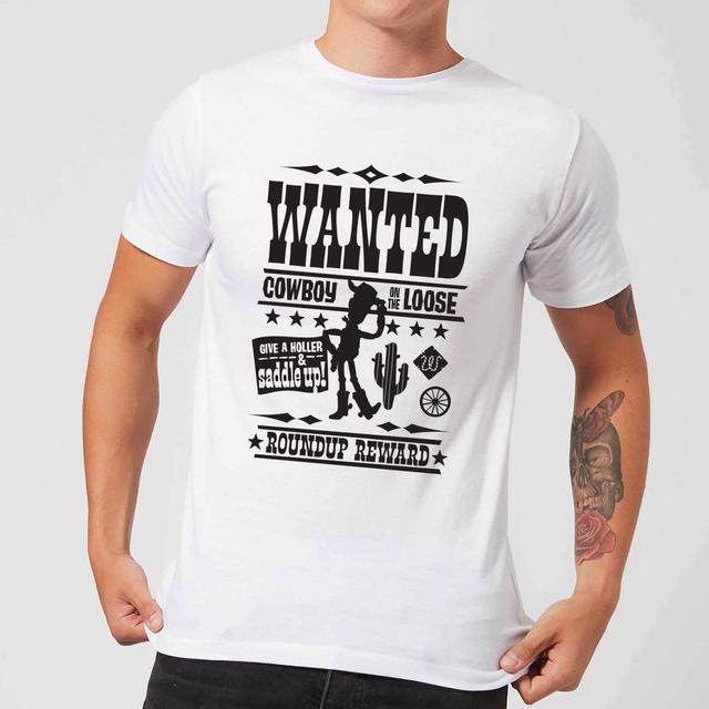 Camiseta Disney Toy Story Póster Wanted - Hombre - Blanco - M on Productcaster.