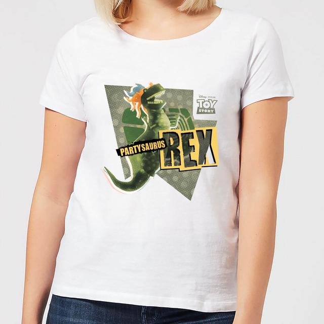 Toy Story Partysaurus Rex Dames T-shirt - Wit - M - Wit on Productcaster.