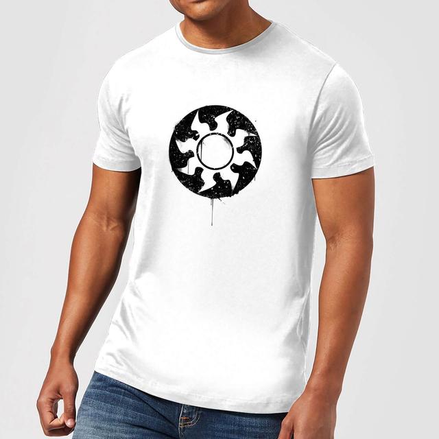 Magic The Gathering White Mana Splatter Men's T-Shirt - White - 3XL on Productcaster.