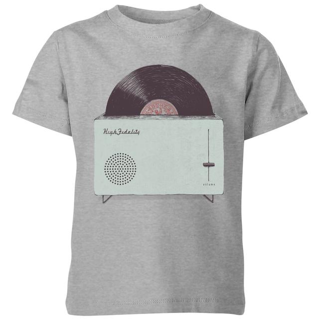 Florent Bodart High Fidelity Kids' T-Shirt - Grey - 11-12 Jahre - Grau on Productcaster.